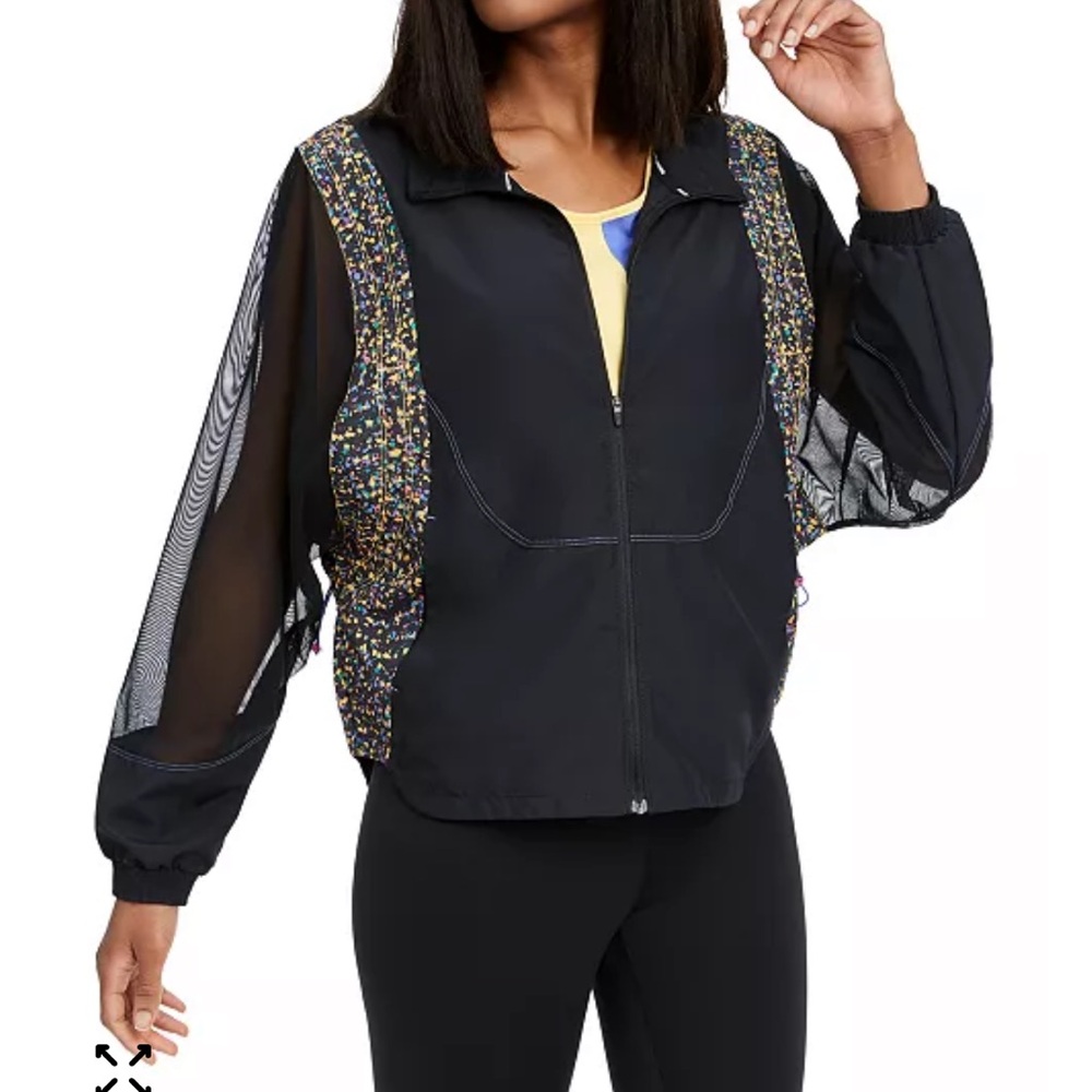 Nike Women's Icon Clash Sheer-Sleeve Packable Running Jacket